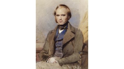 Portrait of Charles Darwin sitting.